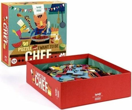I Want To Be A Chef Puzzel (3+) - Londji 3 I Want To Be A Chef Puzzel (3+) - Londji