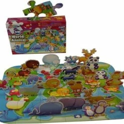 Grafix 3D Vloerpuzzel Werelddieren - Puzzels Voor Kinderen - 38 Puzzelstukjes - 50 X 40 CM -Puzzels Verkoopwinkel 550x462 1