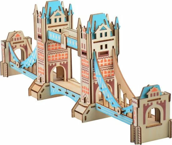 De Bouwplaats Bouwpakket 3D Puzzel Tower Bridge Van Hout Lasercutting- Gekleurd 7 De Bouwplaats Bouwpakket 3D Puzzel Tower Bridge Van Hout Lasercutting- Gekleurd - Afbeelding 5