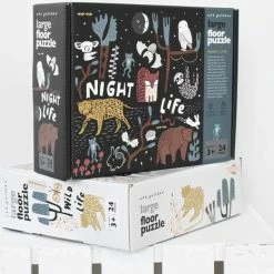 Wee Gallery, Floor Puzzle, Night Life - Puzzel - Grote Stukken - Kinderpuzzel -Puzzels Verkoopwinkel 550x466 3