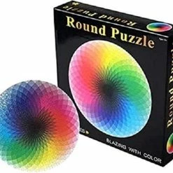 Happy Puzzle Ronde Puzzel 1000 Stukjes -Kleurrijke Puzzel - 50*70 Cm- Moederdag Cadeautje -Puzzels Verkoopwinkel 550x473 1