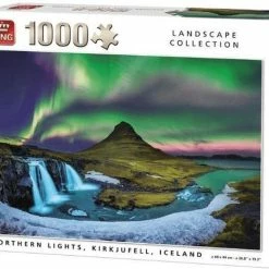 King Puzzel 1000 Stukjes Noorderlicht - Northern Light Kirkjufel Iceland