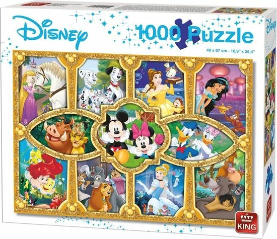 King Disney Puzzel 1000 Stukjes - Magical Moments - Legpuzzel (68 X 49 Cm) 3 King Disney Puzzel 1000 Stukjes - Magical Moments - Legpuzzel (68 X 49 Cm)