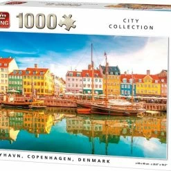 King Puzzel 1000 Stukjes (68 X 49 Cm) - Nyhavn Kopenghagen Denemarken - Legpuzzel Steden - Volwassenen