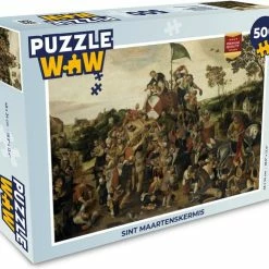 PuzzleWow Puzzel Sint Maartenskermis - Legpuzzel - Puzzel 500 Stukjes - Sinterklaas Cadeautjes - Sinterklaas Voor Grote Kinderen