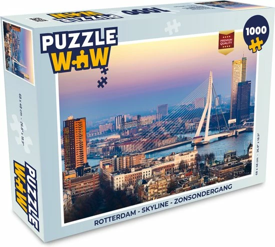 PuzzleWow Puzzel Rotterdam - Skyline - Zonsondergang - Legpuzzel - Puzzel 1000 Stukjes Volwassenen - Sinterklaas Cadeautjes - Sinterklaas Voor Grote Kinderen 3 PuzzleWow Puzzel Rotterdam - Skyline - Zonsondergang - Legpuzzel - Puzzel 1000 Stukjes Volwassenen - Sinterklaas Cadeautjes - Sinterklaas Voor Grote Kinderen