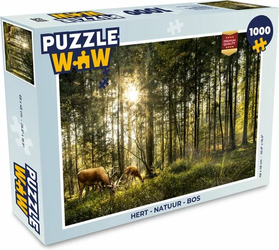 PuzzleWow Puzzel Hert - Natuur - Bos - Legpuzzel - Puzzel 1000 Stukjes Volwassenen - Sinterklaas Cadeautjes - Sinterklaas Voor Grote Kinderen 3 PuzzleWow Puzzel Hert - Natuur - Bos - Legpuzzel - Puzzel 1000 Stukjes Volwassenen - Sinterklaas Cadeautjes - Sinterklaas Voor Grote Kinderen