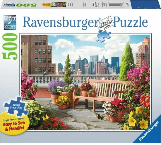 Ravensburger Puzzel Rooftop Garden - Legpuzzel - 500 Stukjes 3 Ravensburger Puzzel Rooftop Garden - Legpuzzel - 500 Stukjes