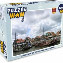 PuzzleWow Puzzel Schepen In De Haven Van Volendam - Legpuzzel - Puzzel 1000 Stukjes Volwassenen - Sinterklaas Cadeautjes - Sinterklaas Voor Grote Kinderen