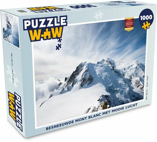 PuzzleWow Puzzel Besneeuwde Mont Blanc Met Lucht - Legpuzzel - Puzzel 1000 Stukjes Volwassenen - Sinterklaas Cadeautjes - Sinterklaas Voor Grote Kinderen 3 PuzzleWow Puzzel Besneeuwde Mont Blanc Met Lucht - Legpuzzel - Puzzel 1000 Stukjes Volwassenen - Sinterklaas Cadeautjes - Sinterklaas Voor Grote Kinderen