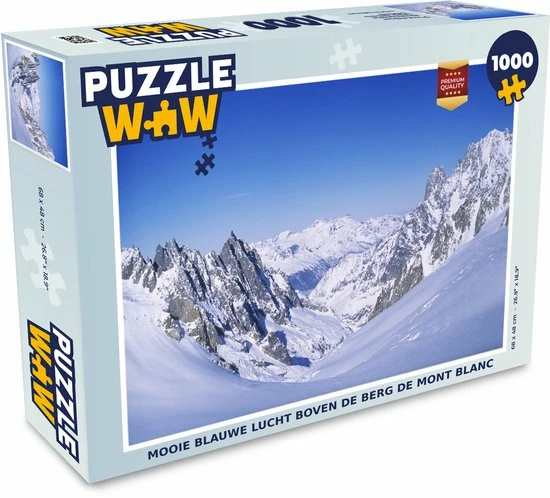PuzzleWow Puzzel Blauwe Lucht Boven De Berg De Mont Blanc - Legpuzzel - Puzzel 1000 Stukjes Volwassenen - Sinterklaas Cadeautjes - Sinterklaas Voor Grote Kinderen 3 PuzzleWow Puzzel Blauwe Lucht Boven De Berg De Mont Blanc - Legpuzzel - Puzzel 1000 Stukjes Volwassenen - Sinterklaas Cadeautjes - Sinterklaas Voor Grote Kinderen