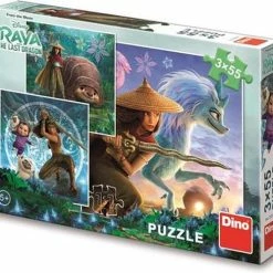 Dino Toys Raya En Vrienden - 3 Puzzels Van 55 Stuks