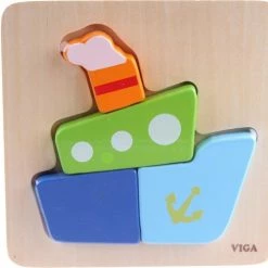 Vigatoys Viga Toys - Vormenpuzzel - Schip 9 Vigatoys Viga Toys - Vormenpuzzel - Schip -Puzzels Verkoopwinkel 550x500