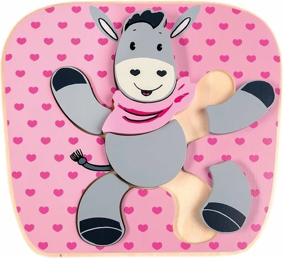 Happy People Vormenpuzzel Ezel Hout Junior 7 Stukjes 3 Happy People Vormenpuzzel Ezel Hout Junior 7 Stukjes