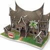 Dielay - 3D Puzzel - Complete Set - 30 Onderdelen - Traditioneel Indonesisch Huis