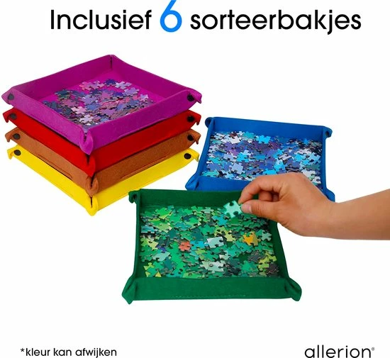 Allerion® Allerion Puzzelmat - 66cm X 115cm - Oprolbaar - Inclusief Opbergkoker En Accessoires 4 Allerion® Allerion Puzzelmat - 66cm X 115cm - Oprolbaar - Inclusief Opbergkoker En Accessoires - Afbeelding 2