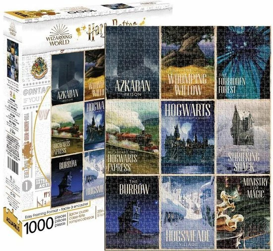 Aquarius Harry Potter Puzzel Travel Posters (1000 Pieces) Multicolours 4 Aquarius Harry Potter Puzzel Travel Posters (1000 Pieces) Multicolours - Afbeelding 2