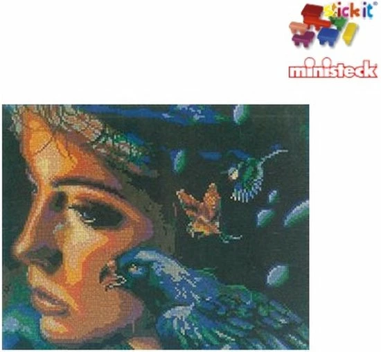 Stick-it Droomvrouw, Ca. 8.100 Steentjes, Compatibel Met Ministeck 5 Stick-it Droomvrouw, Ca. 8.100 Steentjes, Compatibel Met Ministeck - Afbeelding 3