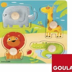 Goula Safari Dieren Houten Puzzel