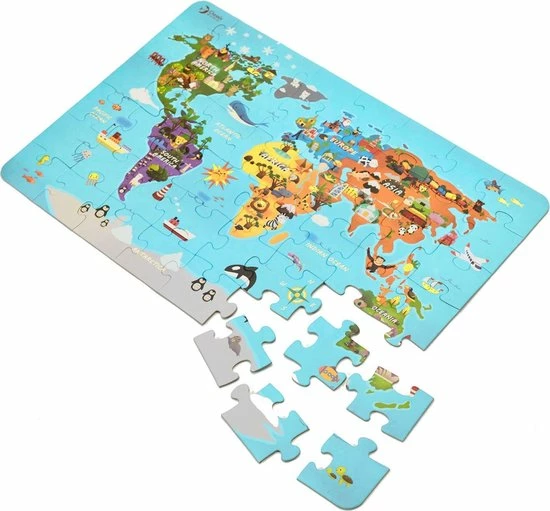 CLASSIC WORLD Puzzel Wereldkaart Continenten 48 St. 5 CLASSIC WORLD Puzzel Wereldkaart Continenten 48 St. - Afbeelding 3