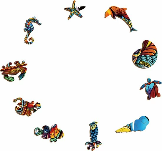 Brickkies®, Schildpad Familie, Turtle Family Jigsaw Puzzle, Houten Puzzel, A3, Maat L, 43 X 31 Cm, 255 Stukjes 7 Brickkies®, Schildpad Familie, Turtle Family Jigsaw Puzzle, Houten Puzzel, A3, Maat L, 43 X 31 Cm, 255 Stukjes - Afbeelding 5