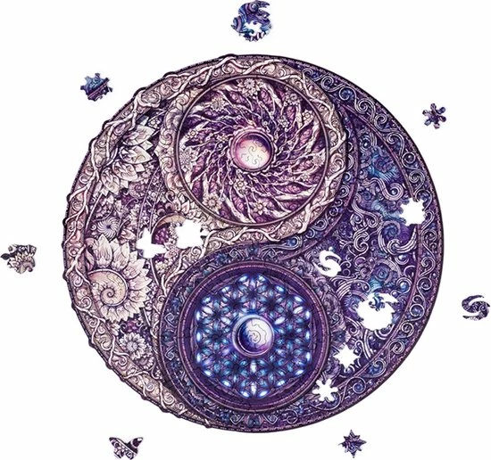 UNIDRAGON Houten Puzzel Mandala - Overkoepelende Tegenstellingen - 350 Stukjes - King Size 33x33 Cm 8 UNIDRAGON Houten Puzzel Mandala - Overkoepelende Tegenstellingen - 350 Stukjes - King Size 33x33 Cm - Afbeelding 6