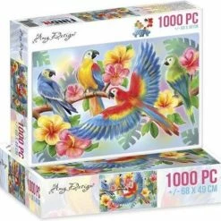 Find IT Jigsaw Puzzel 1000 Pc - Amy Design - Parrots -Puzzels Verkoopwinkel 550x517 1