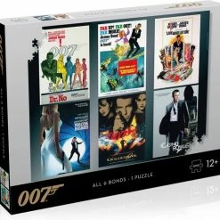 Winning Moves - James Bond Puzzel - 1000 Stukjes - Alle Debuut Posters