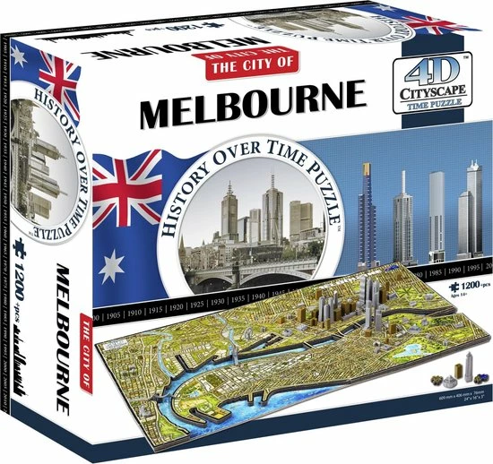 4D Cityscape Melbourne 3D-puzzel 1200 Stuk(s) Stad 3 4D Cityscape Melbourne 3D-puzzel 1200 Stuk(s) Stad