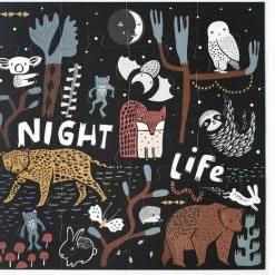 Wee Gallery, Floor Puzzle, Night Life - Puzzel - Grote Stukken - Kinderpuzzel -Puzzels Verkoopwinkel 550x522 2
