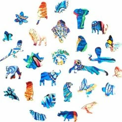 UNIDRAGON Houten Puzzel Dier - Eeuwige Olifant - 299 Stukjes - King Size 41x32 Cm -Puzzels Verkoopwinkel 550x527 1