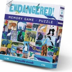 Crocodile Creek 48 Pcs Puzzle & Memory Game/Endangered