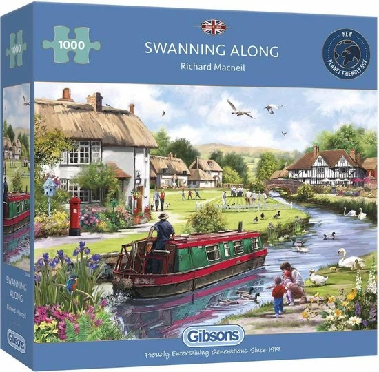 Gibsons Swanning Along Puzzel (1000 Stukjes) 4 Gibsons Swanning Along Puzzel (1000 Stukjes) - Afbeelding 2