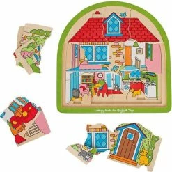 Bigjigs - Houten Lagen Puzzel Huis, 27st.