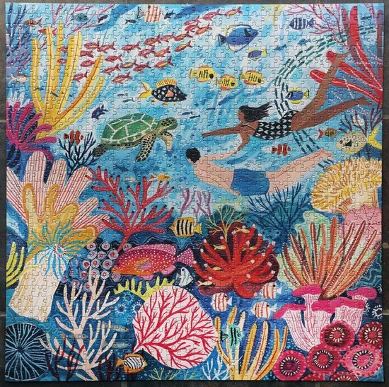 EeBoo Coral Reef Blokpuzzel 1000 Stuk(s) Kunst 4 EeBoo Coral Reef Blokpuzzel 1000 Stuk(s) Kunst - Afbeelding 2
