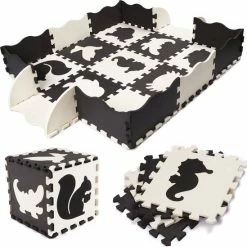 IKONKA Foam Puzzelmat Voor Kinderen 25el. Zwart/wit