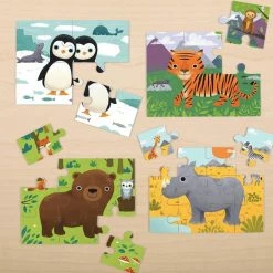 Mudpuppy 4-in-1 Puzzel Dieren Van De Wereld - 4+6+9+12 Stukjes -Puzzels Verkoopwinkel 550x549 5