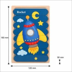 Van Theo Houten Puzzel - Dubbelzijdige Kinderpuzzels - Set 4-in-1 - Montessori Speelgoed - Set Voertuigen -Puzzels Verkoopwinkel 550x550 111