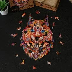 UNIDRAGON Houten Puzzel Dier - Voorzichtige Lynx- 297 Stukjes - King Size 27x41 Cm -Puzzels Verkoopwinkel 550x550 133