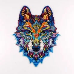 Brickkies®, Sneeuw Wolf, Snow Wolf, Jigsaw Puzzle, Houten Puzzel, A3, Maat L, 40 X 32 Cm, 310 Stukjes