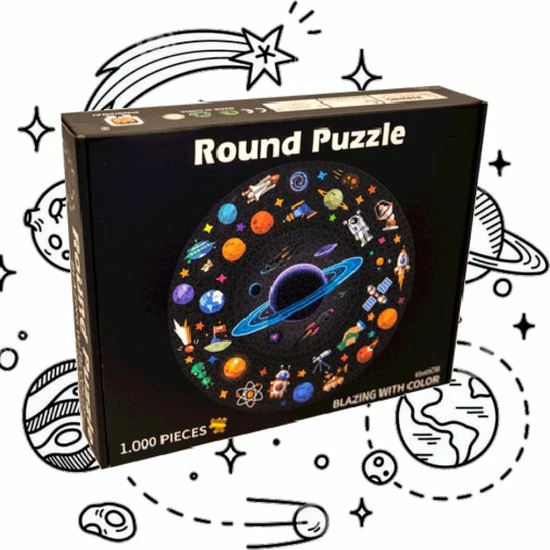 Avenq Planeten Puzzel - Puzzel 1000 Stukjes - Ronde Space Puzzel - Geometrisch - Legpuzzel - Voor Volwassenen & Kinderen - Universum 3 Avenq Planeten Puzzel - Puzzel 1000 Stukjes - Ronde Space Puzzel - Geometrisch - Legpuzzel - Voor Volwassenen & Kinderen - Universum
