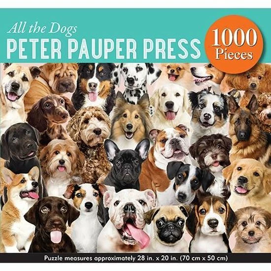 Peter Pauper Puzzel - All The Dogs - 1000 St 3 Peter Pauper Puzzel - All The Dogs - 1000 St