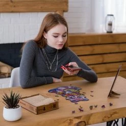 UNIDRAGON Houten Puzzel Dier - Uitstralende Wasbeer - 281 Stukjes - King Size 30x40 Cm -Puzzels Verkoopwinkel 550x550 24