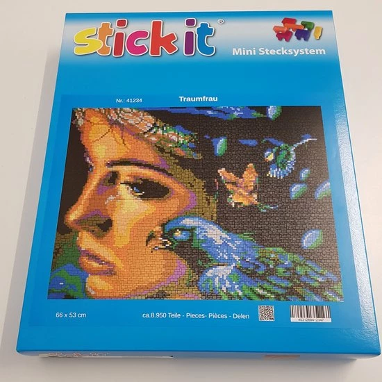 Stick-it Droomvrouw, Ca. 8.100 Steentjes, Compatibel Met Ministeck 3 Stick-it Droomvrouw, Ca. 8.100 Steentjes, Compatibel Met Ministeck