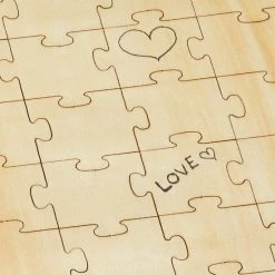 Decopatent® Groot Houten Hart Puzzel - Harten Puzzel Huwelijk - Blanco Puzzel - Hout - Gastenboek - Bruiloft - Trouwen - Kado / Cadeau -Puzzels Verkoopwinkel 550x550 267