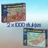 Jan Van Haasteren Voordeelset Van 2 X :LA TOMATINA TOMATENGEVECHT 1000, BOMVOL BAD 1000 -Puzzels Verkoopwinkel 550x550 36