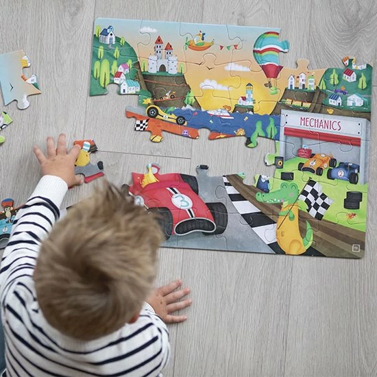 Eurekakids Puzzel Racewagens - 36 Stukjes - Kinderpuzzel Met Auto's En Dieren - 50 X 40 Cm 5 Eurekakids Puzzel Racewagens - 36 Stukjes - Kinderpuzzel Met Auto's En Dieren - 50 X 40 Cm - Afbeelding 3