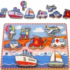 Puzzel Voertuigen - Simply For Kids - Houten Vormenpuzzel Met 8 Dikke Stukken -Puzzels Verkoopwinkel 550x550 57