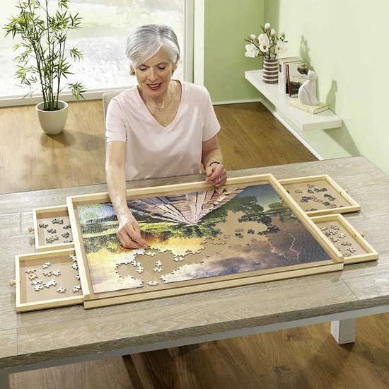 Hi Puzzelplaat Met Lades - Gemakkelijk Je Puzzel Opruimen - 76x57 Cm 10 Hi Puzzelplaat Met Lades - Gemakkelijk Je Puzzel Opruimen - 76x57 Cm - Afbeelding 8