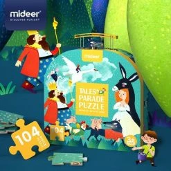 MiDeer - Sprookjesparade - 100 Grote Puzzelstukjes In Een Mooie Geschenkdoos - Kinderpuzzel - Educatief Speelgoed Voor Kinderen - Puzzel Voor Peuter Vanaf 3 Jaar -Puzzels Verkoopwinkel 550x550 90